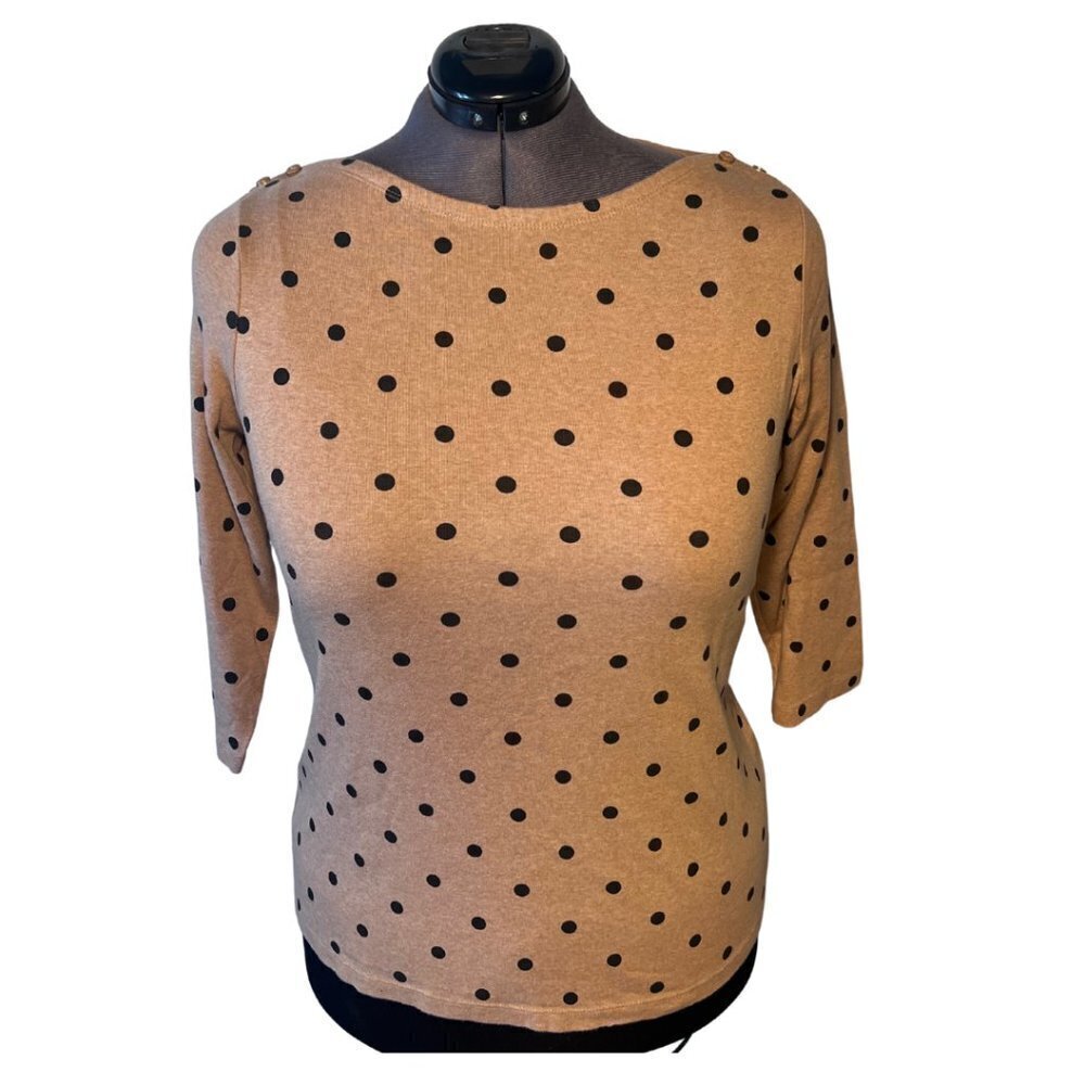 Land's End Boat Neck Top (Size 1X)
